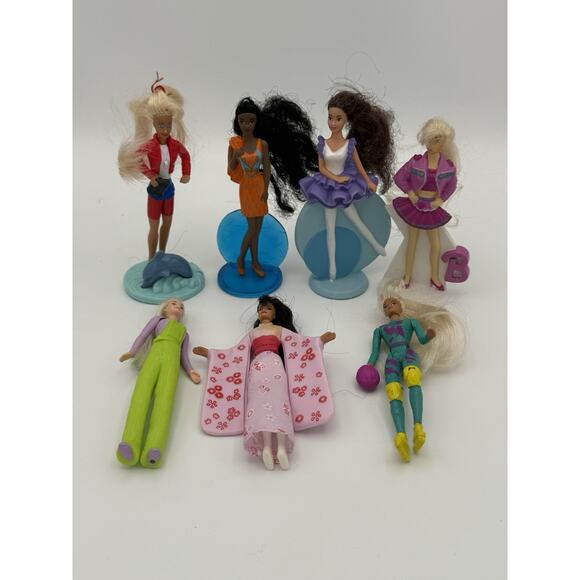 Mattel Other - Vintage 1990s Barbie Mattel McDonald's Happy Meal Figures - Lot of 7